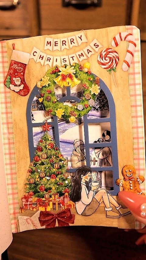 Instagram post by @hwaufranc for The Washi Tape Shop. Caption reads: Christmas Spreads🎄
ASMR 다꾸 journaling

Christmas....