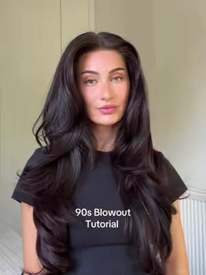 TikTok post by @selinekrembeauty for Beauty Works Professional. Caption reads: 90s bouncy blowout using the @Beauty Works Aeris....