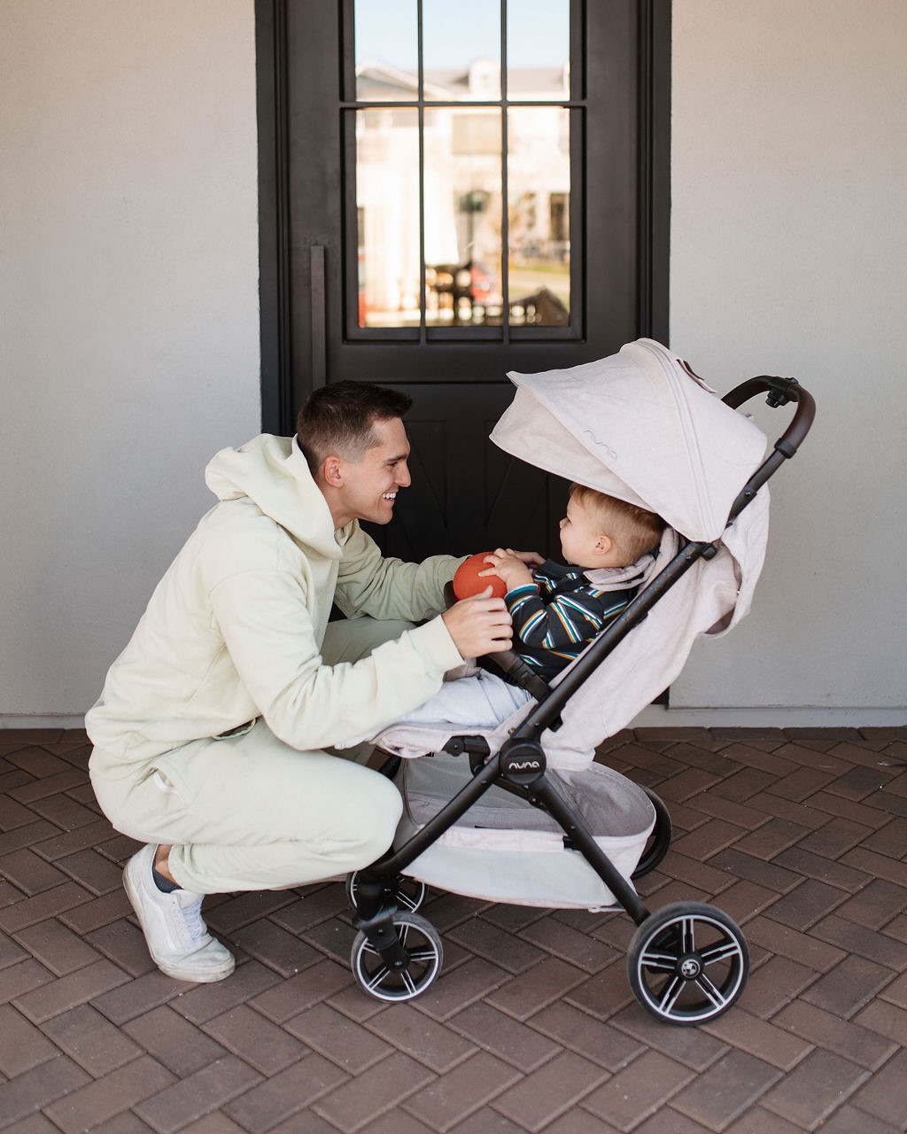 Instagram post by @_matt_howard_ for Nuna. Caption reads: Fatherhood just keeps getting better. The Nuna x....