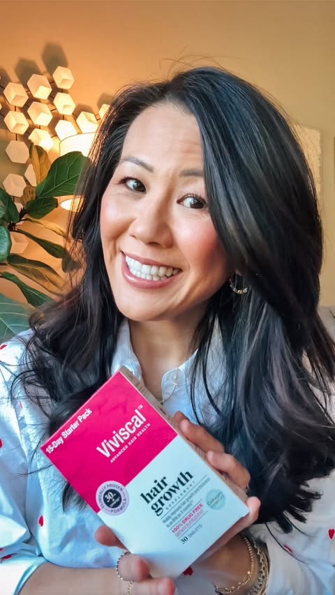 Instagram post by @tiffanyish for Viviscal. Caption reads: [...] was perimenopause. Thank goodness for....