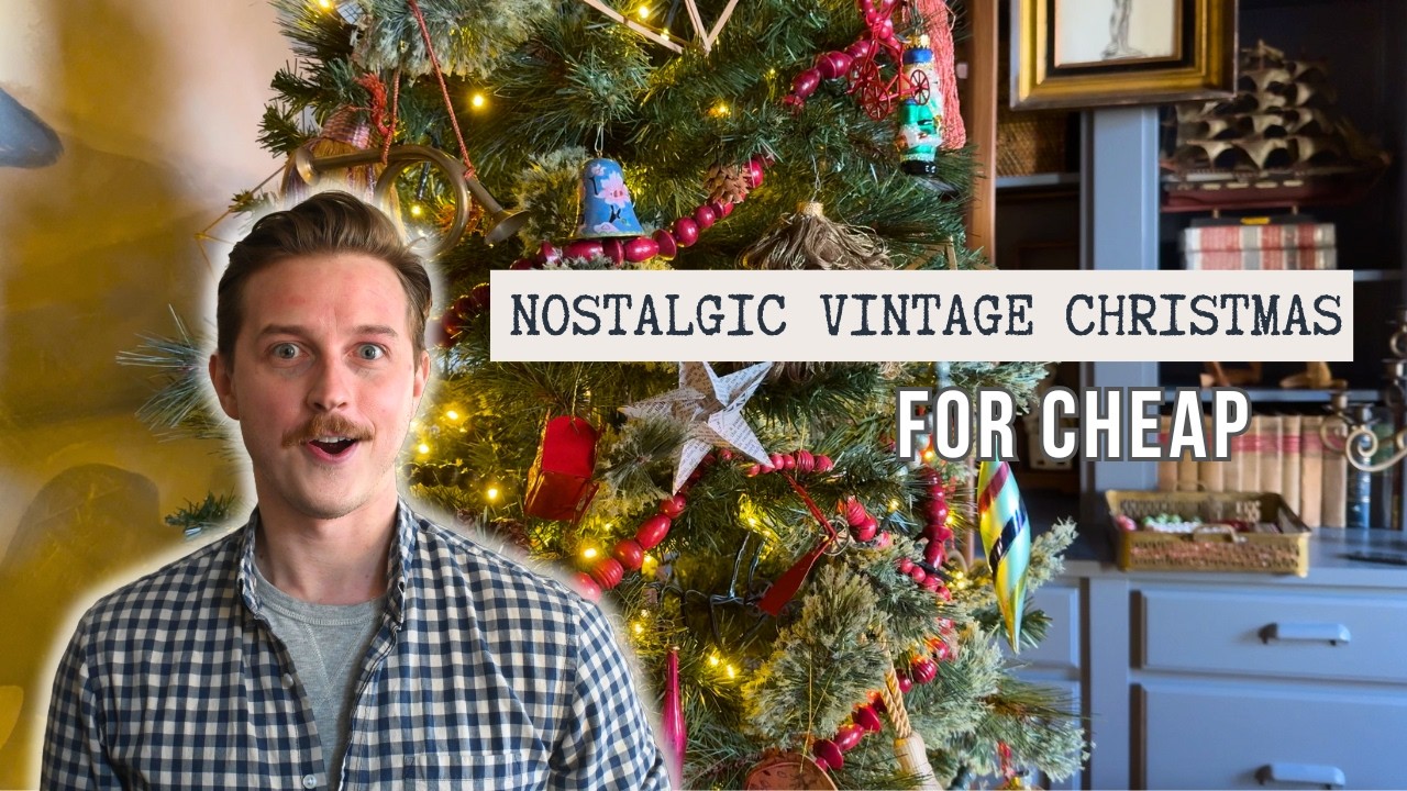 YouTube post by @REISSUED for Hobby Lobby. Caption reads: Recreating 2025 Christmas Decor Trends on a BUDGET.