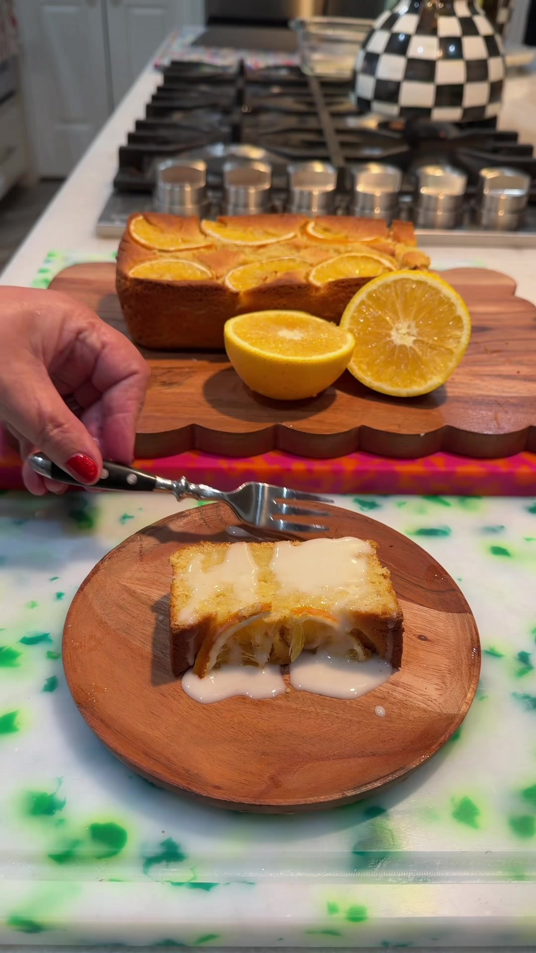 TikTok post by @littlecajunhouse for H-E-B. Caption reads: [...] citrus is back in season at your local....