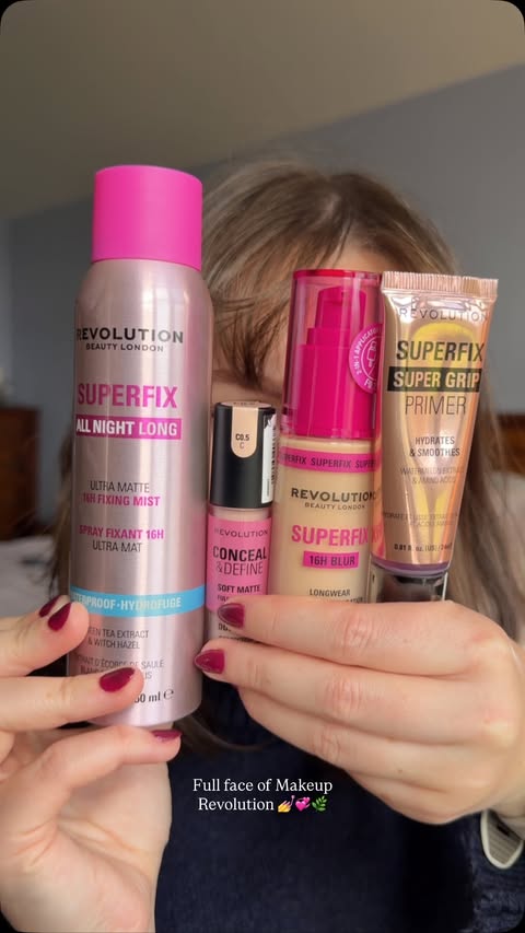 Instagram post by @milkandhonie for Makeup Revolution. Caption reads: Tried out loads of new bits from @makeuprevolution....