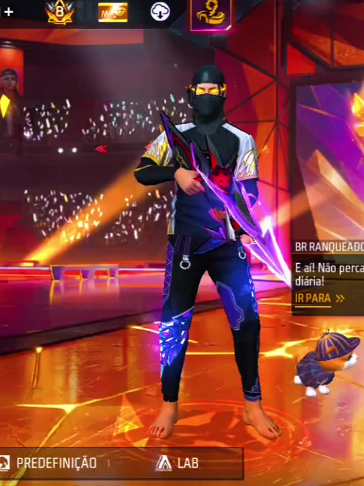 TikTok post by @reizinx7ff.ofc for Garena Free Fire IT. Caption reads: #CapCut #verifyme #ff @Garena Free Fire Brasil ME....