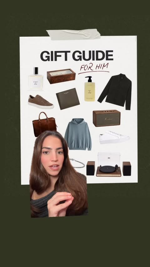 Instagram post by @rosee.lola for Theory. Caption reads: Gifts for the guys that they will actually love....