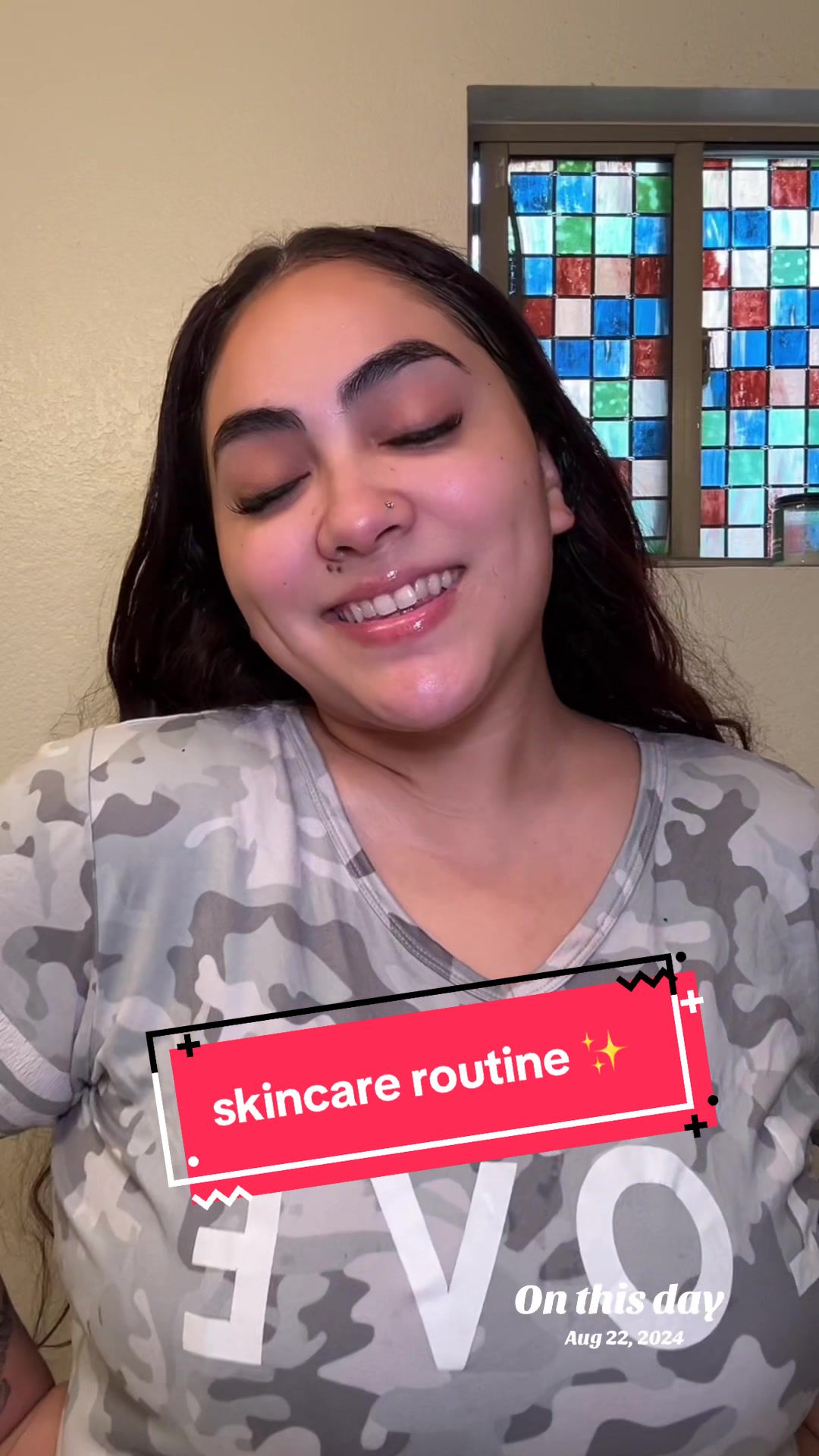 TikTok post by @graciela.ndrea for Ditoi Beauty. Caption reads: skin care routine ✨ @Ditoi Beauty disposable face....