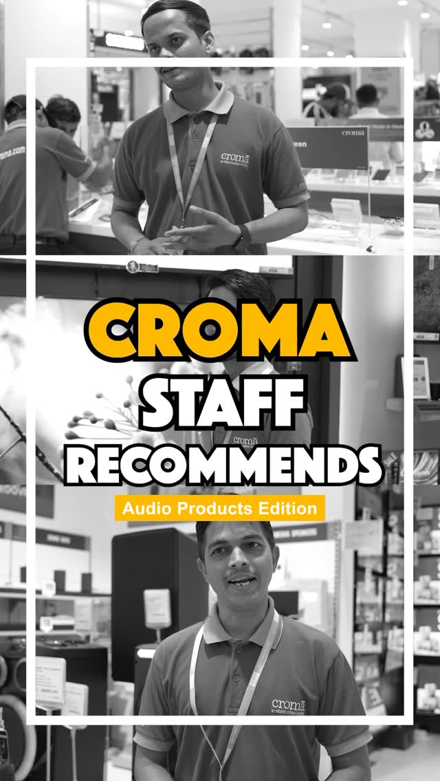 Instagram post by @unboxedbycroma for Croma. Caption reads: Croma Staff Recommends their favourite audio....
