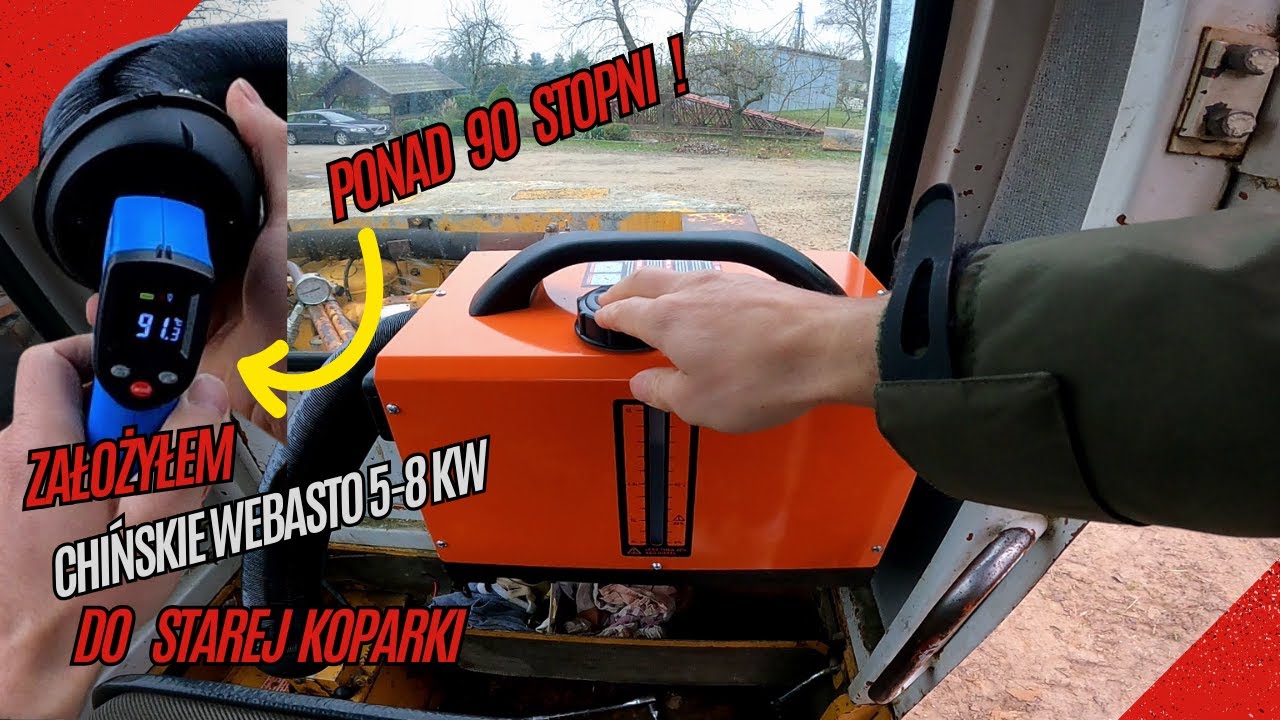 YouTube post by @zelmapwfk for VEVOR. Caption reads: Chinese Webasto 12-24V 5-8 KW from Vevor 🔥....