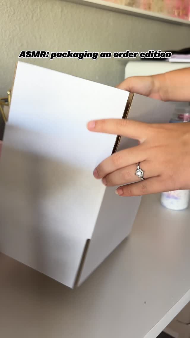 Instagram post by @simplysnowdesign for VistaPrint. Caption reads: ASMR: packaging edition 👀 

After 9 years in this....