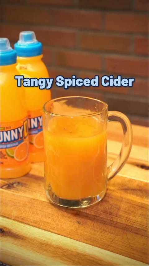 Instagram post by @sneafie for SUNNYD. Caption reads: Tangy Spiced Cider w/ @sunnydofficial....