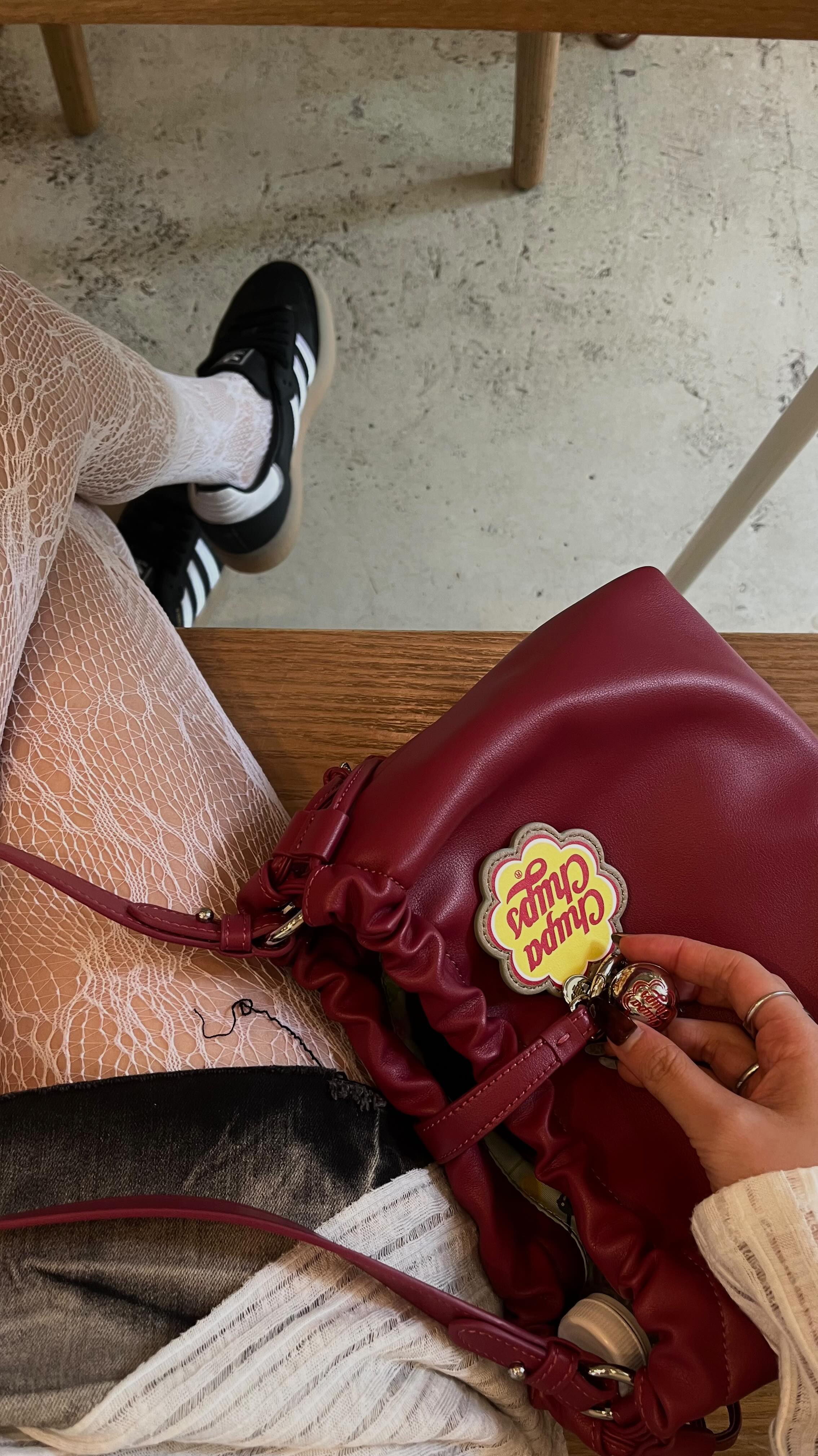 Instagram post by @kerninrek for Tocco Toscano. Caption reads: 🍒Its a Red Red December w/ @toccotoscano x....