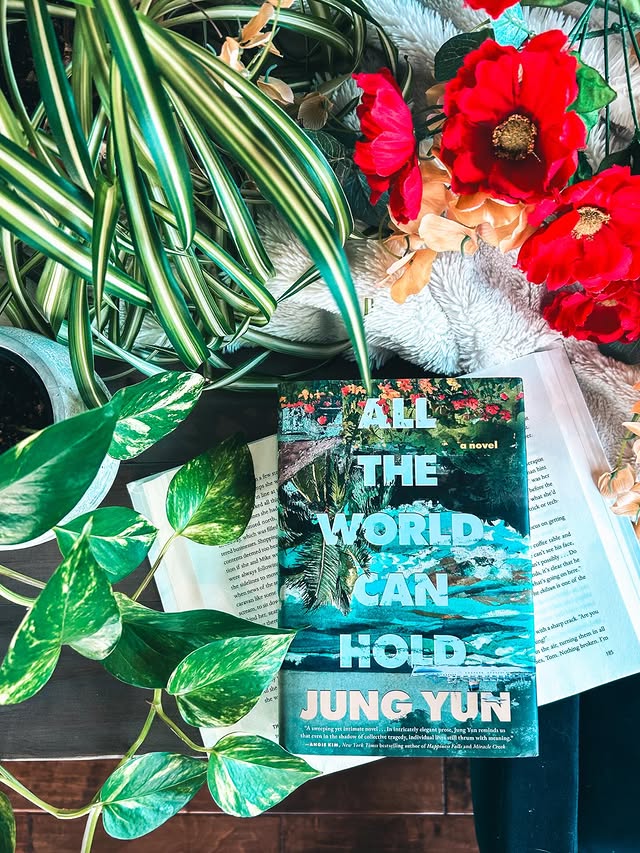 Instagram post by @rachellelovesbooks for Simon & Schuster. Caption reads: All the World Can Hold (thank you #gifted....
