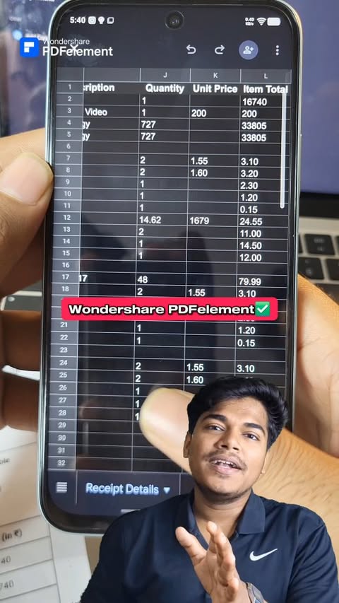 Instagram post by @simpli5yre for Wondershare PDFelement. Caption reads: [...] can be a massive bottleneck. Wondershare....