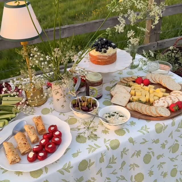 Instagram post by @sisterssharingstyle for Waitrose. Caption reads: ad Host an English cottage themed summer garden....