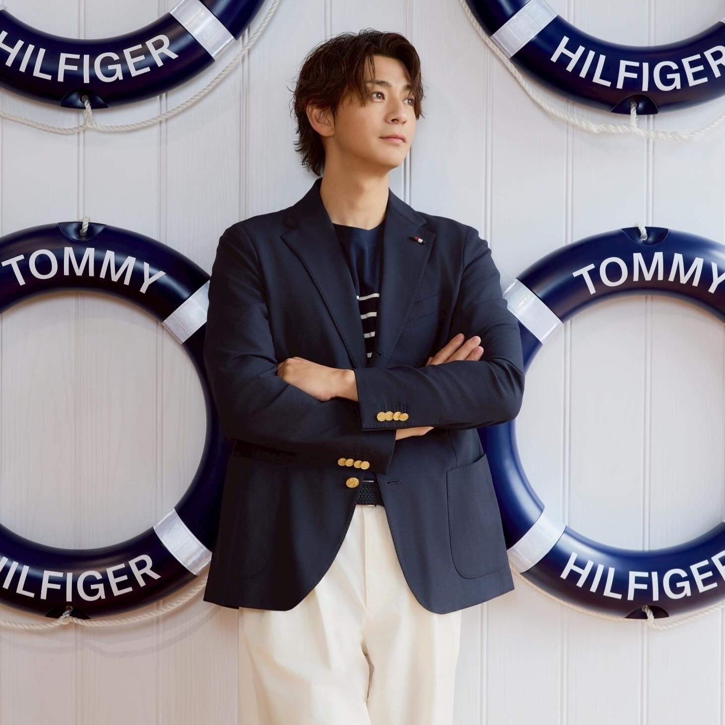 Instagram post by @shohei.63 for Tommy Hilfiger. Caption reads: Tommy HilfigerのSummer [...].