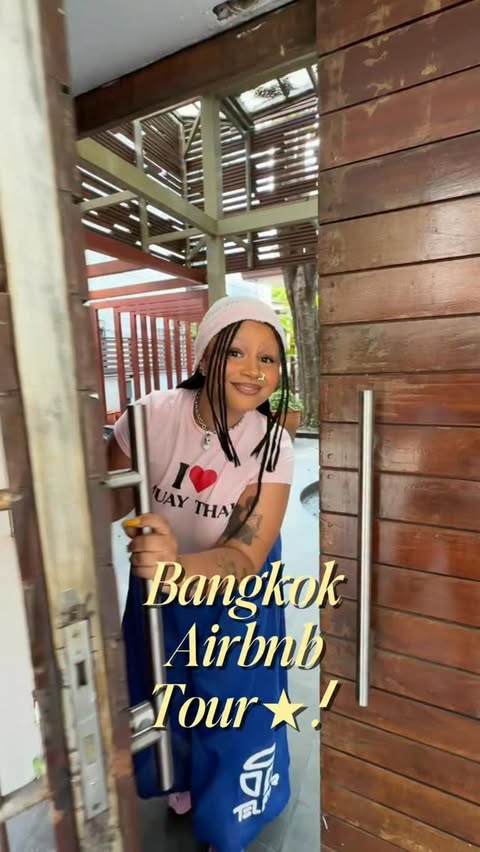 Instagram post by @anya.tisdale for Airbnb. Caption reads: [...] the most perfect bangkok @airbnb 🇹🇭 .✦ ݁˖....