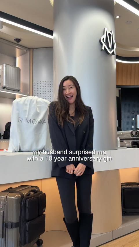 Instagram post by @mayaleex3 for RIMOWA. Caption reads: Christmas came early this year 🤭 
At the end of....