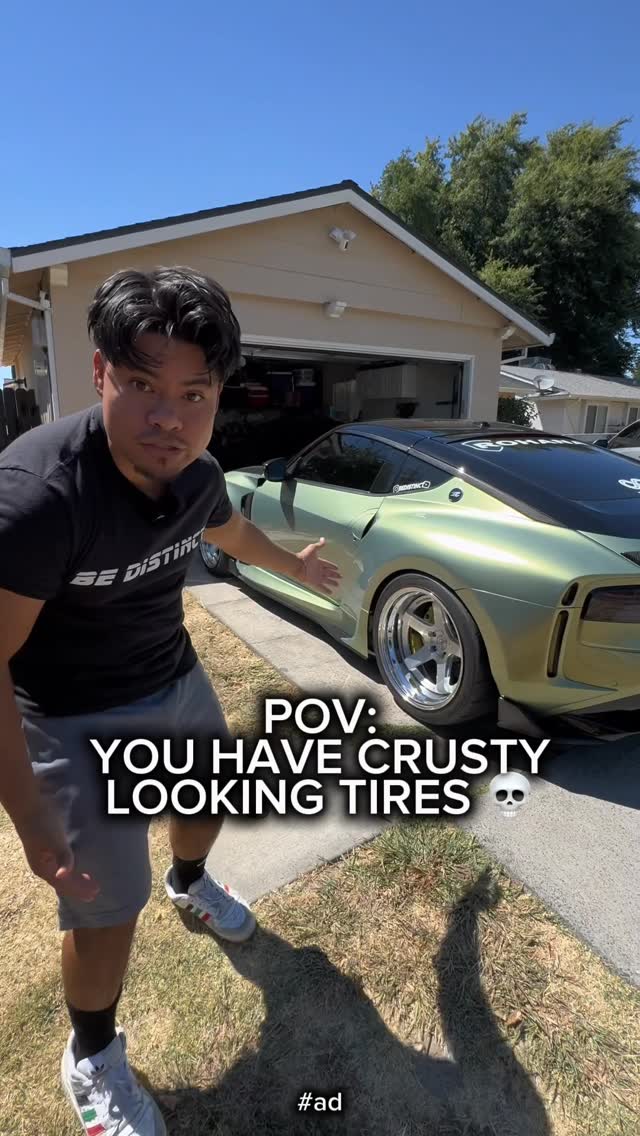 Instagram post by @bedistinct_ for Advance Auto Parts. Caption reads: #ad Which @blackmagicshine product are you using....