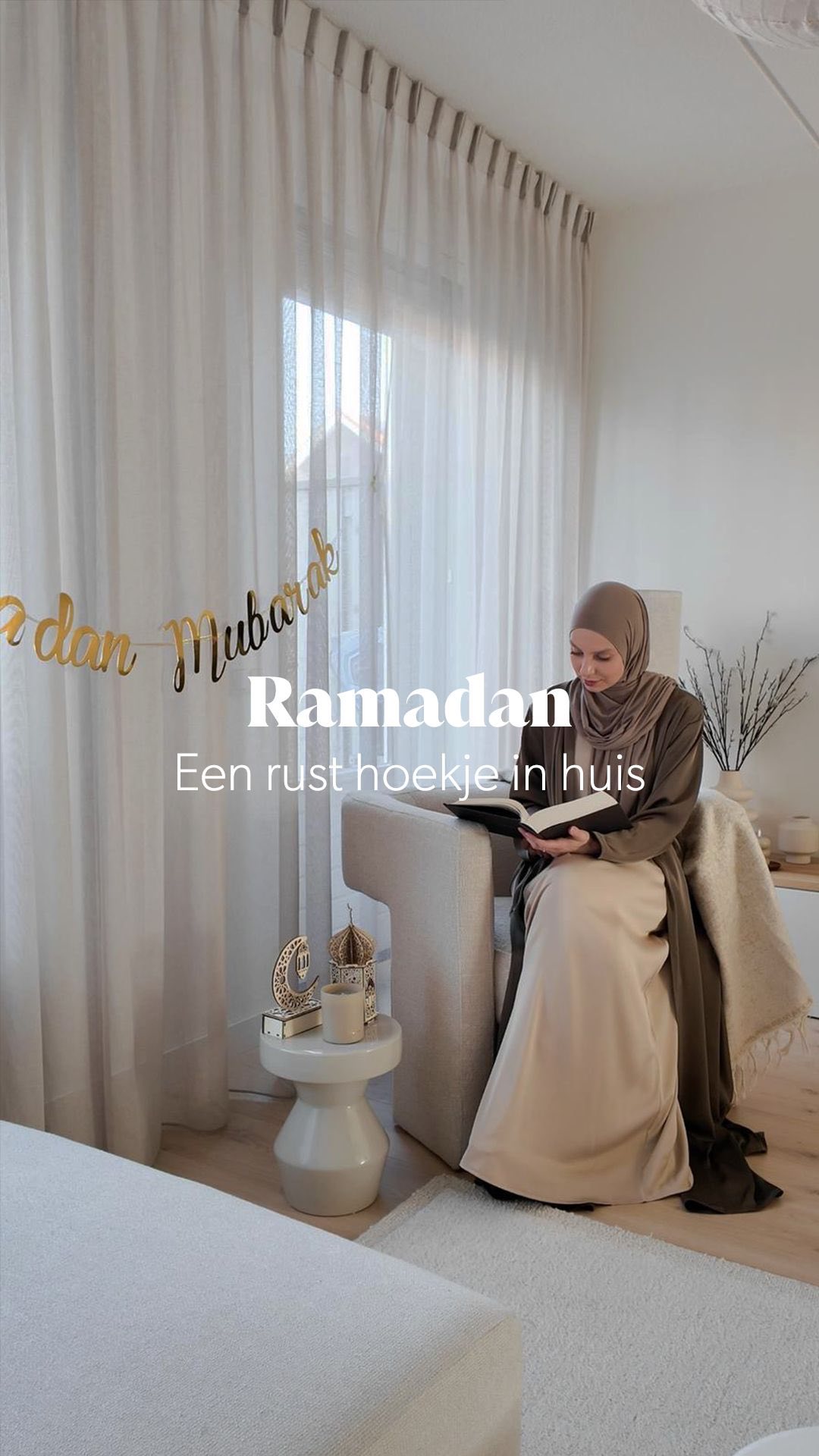 Instagram post by @melisspieters for Wehkamp. Caption reads: Voor iedereen die meedoet: Ramadan Mubarak! 🌙 💛....