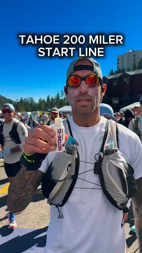 Instagram post by @eliwehbe for Ketone-IQ. Caption reads: how many @ketone shots will it take to run 200....