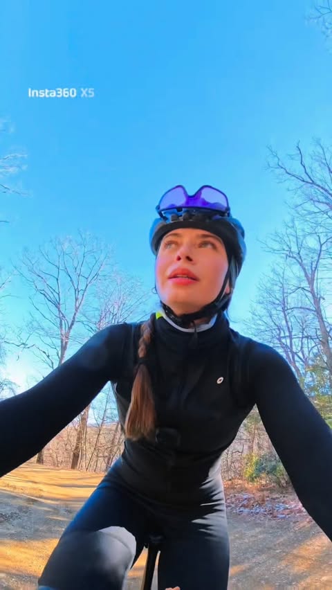 Instagram post by @chloe.mtd for Insta360. Caption reads: [...] to make my bike videos better. The @insta360....