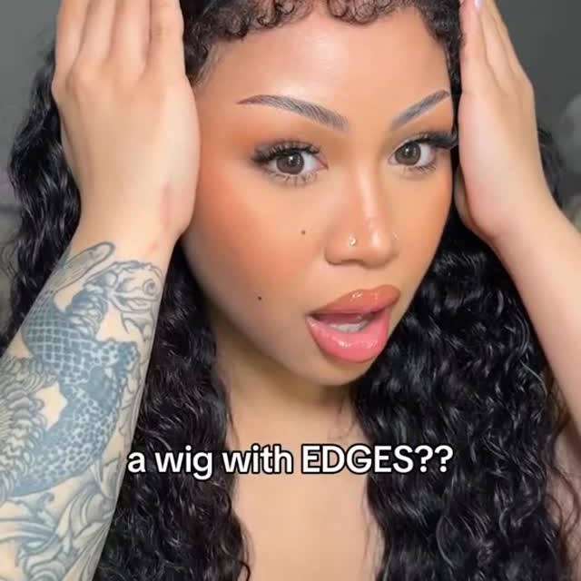Instagram post by @theangelamaee for Cynosure Hair. Caption reads: They are EVOLVING😳 @cynosurehairwig (link in bio)....