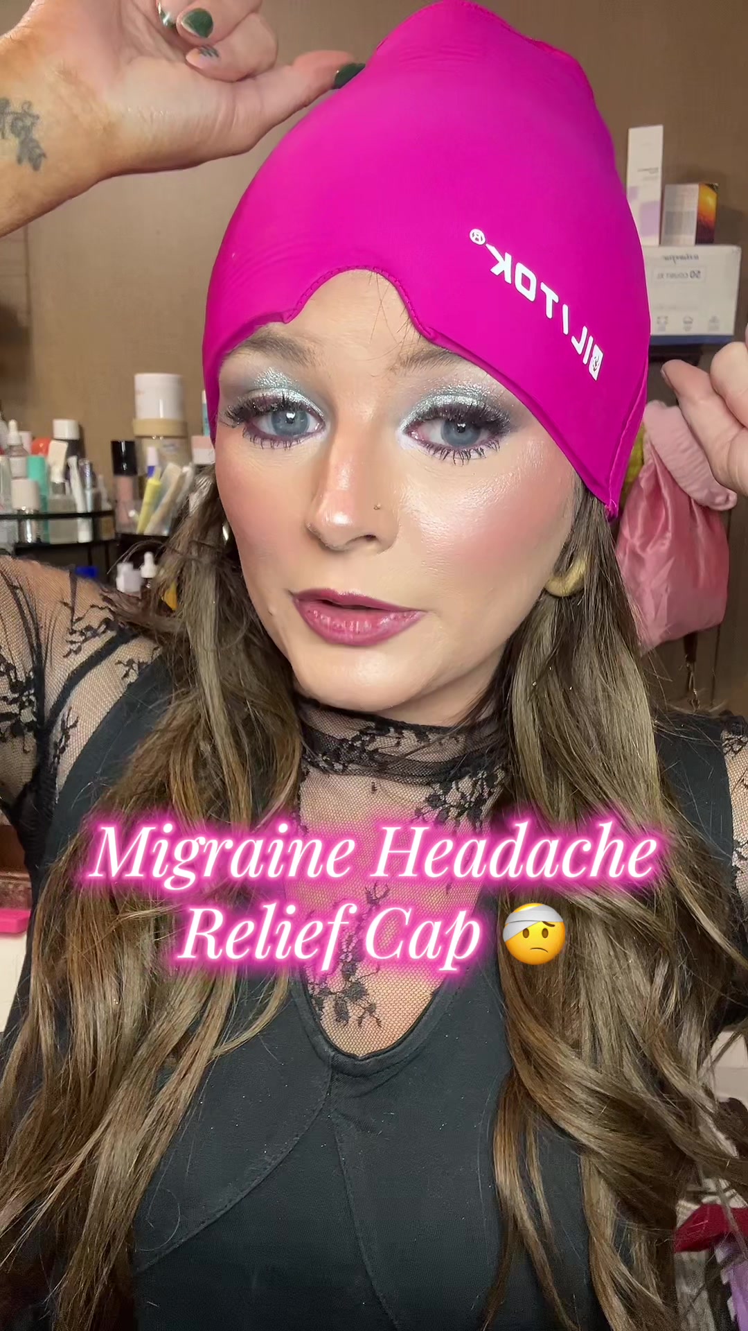 TikTok post by @shop.makeup.skin_withme for Palimder. Caption reads: [...] #tiktokshopholidayhaul #holidaytiktok....