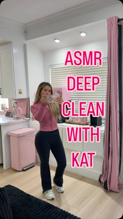 Instagram post by @lifesbetterwithkat for Levoit. Caption reads: Deep clean with me, ASMR edition with my....