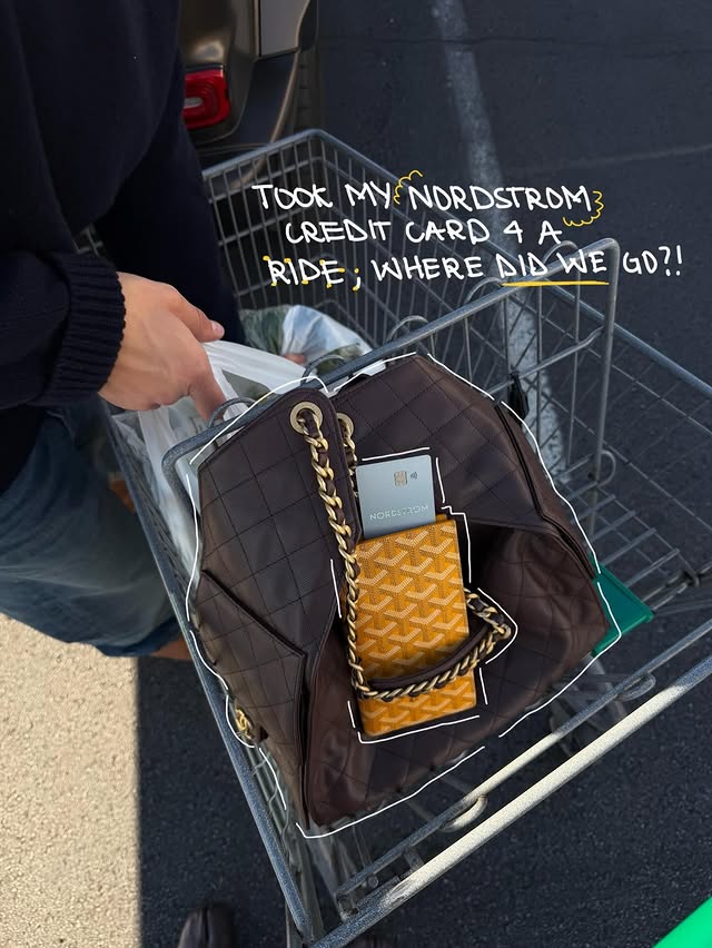 Instagram post by @mananamariee for Nordstrom. Caption reads: Spending while receiving @nordstrom notes....