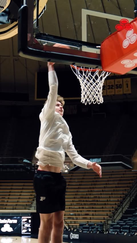 Instagram post by @boilerball for State Farm. Caption reads: [...] go Stanchion to Stanchion with @statefarm....