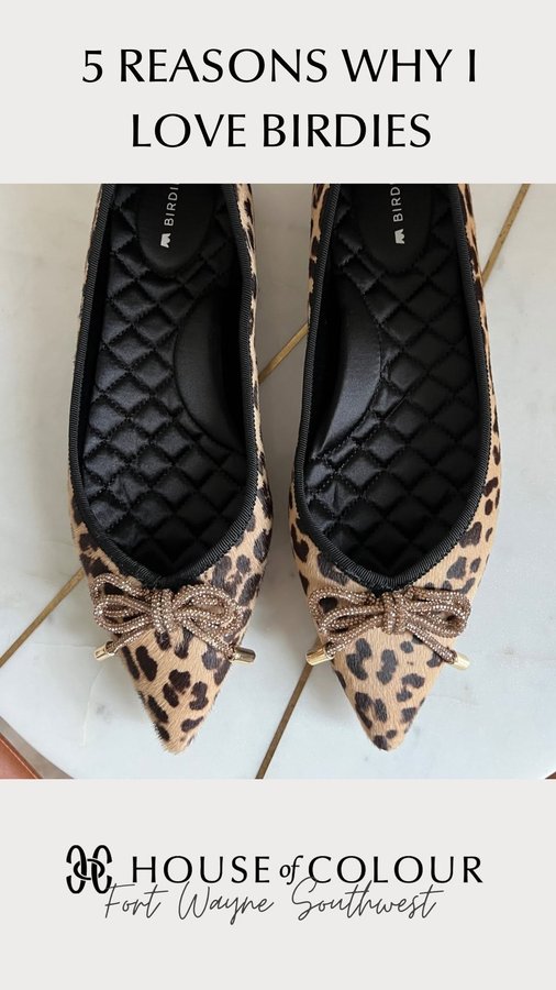 Instagram post by @houseofcolour_fortwayne_abby for Birdies. Caption reads: 5 reasons why I love @birdies ❤️ #ad

1.....