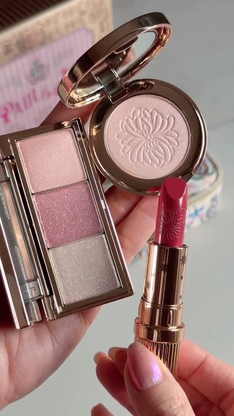 Instagram post by @fromsandyxo for PAUL & JOE BEAUTE. Caption reads: Playing dress-up with @paulandjoebeaute_uk Festive....