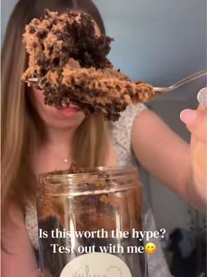 TikTok post by @this.isjasmineslife for Candy's Cupcakes. Caption reads: [...] #chocolatecake #tastetest #candyscupcakes....