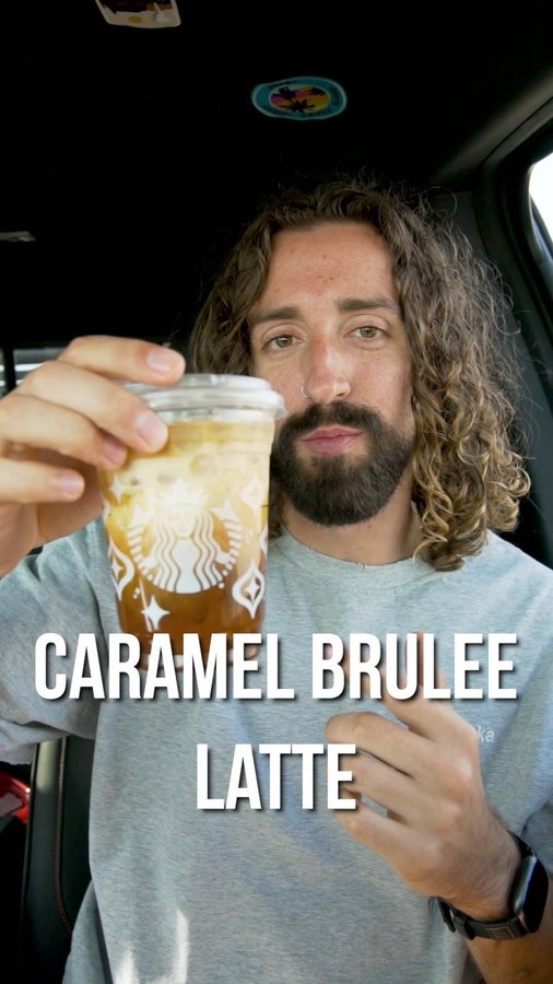 Instagram post by @themacrobarista for Splenda. Caption reads: Caramel Brûlée Latte
~~~~~Approximate....