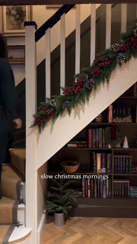 Instagram post by @cottagerenovationcwmrhys for The Cotswold Company. Caption reads: ad Slow Christmas mornings in our cottage 🎄

One....