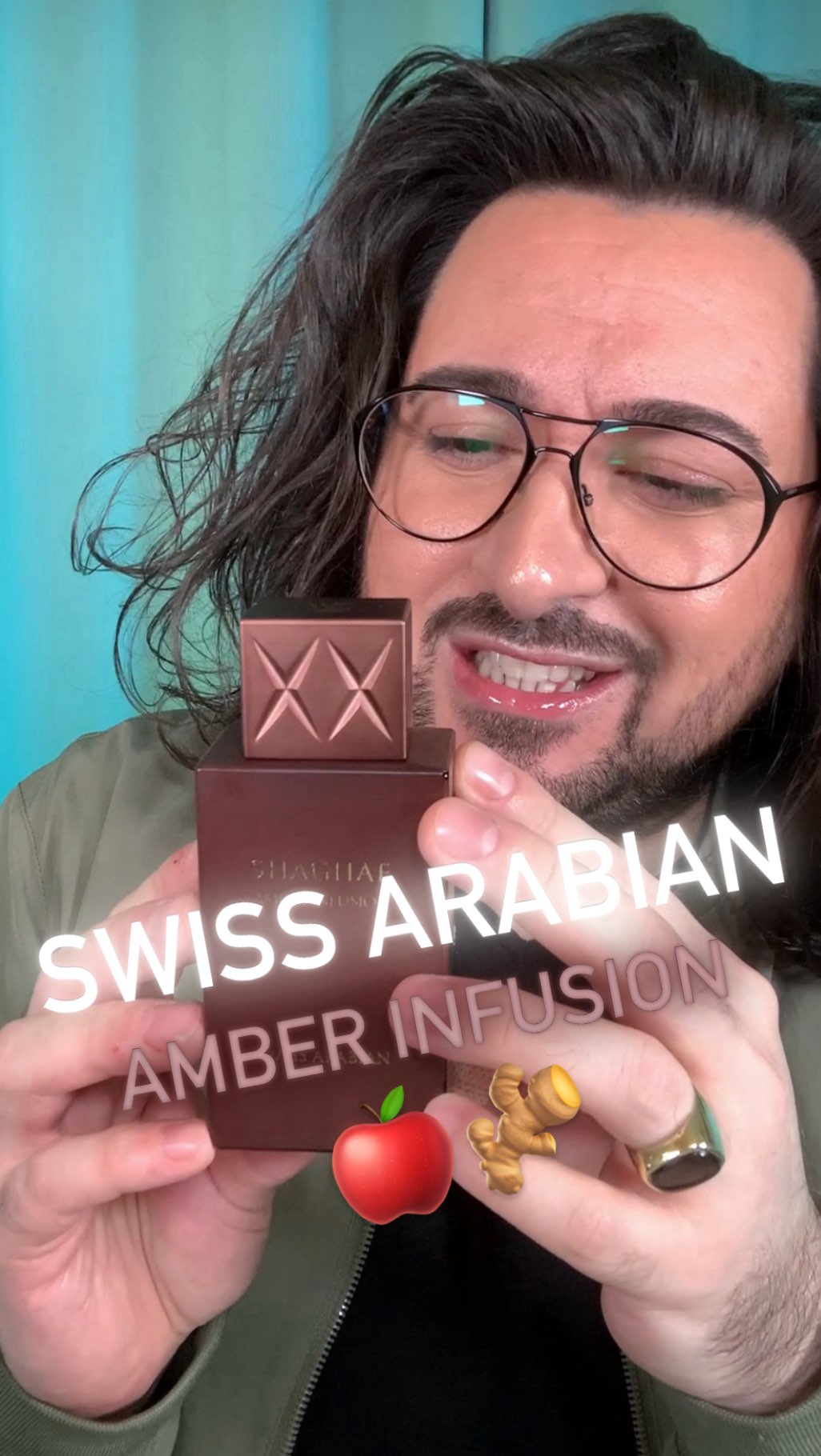 Instagram post by @pleitewegendufte for Swiss Arabian. Caption reads: NEU 🤩 SWISS ARABIAN • Shaghaf Amber Infusion....