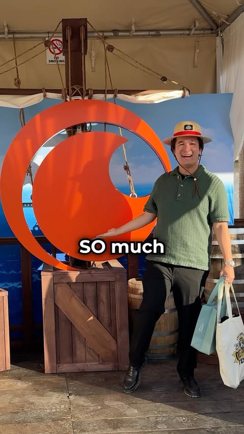 Instagram post by @swaynami for Crunchyroll. Caption reads: A look INSIDE One Piece Fest with Crunchyroll 👀🤯....