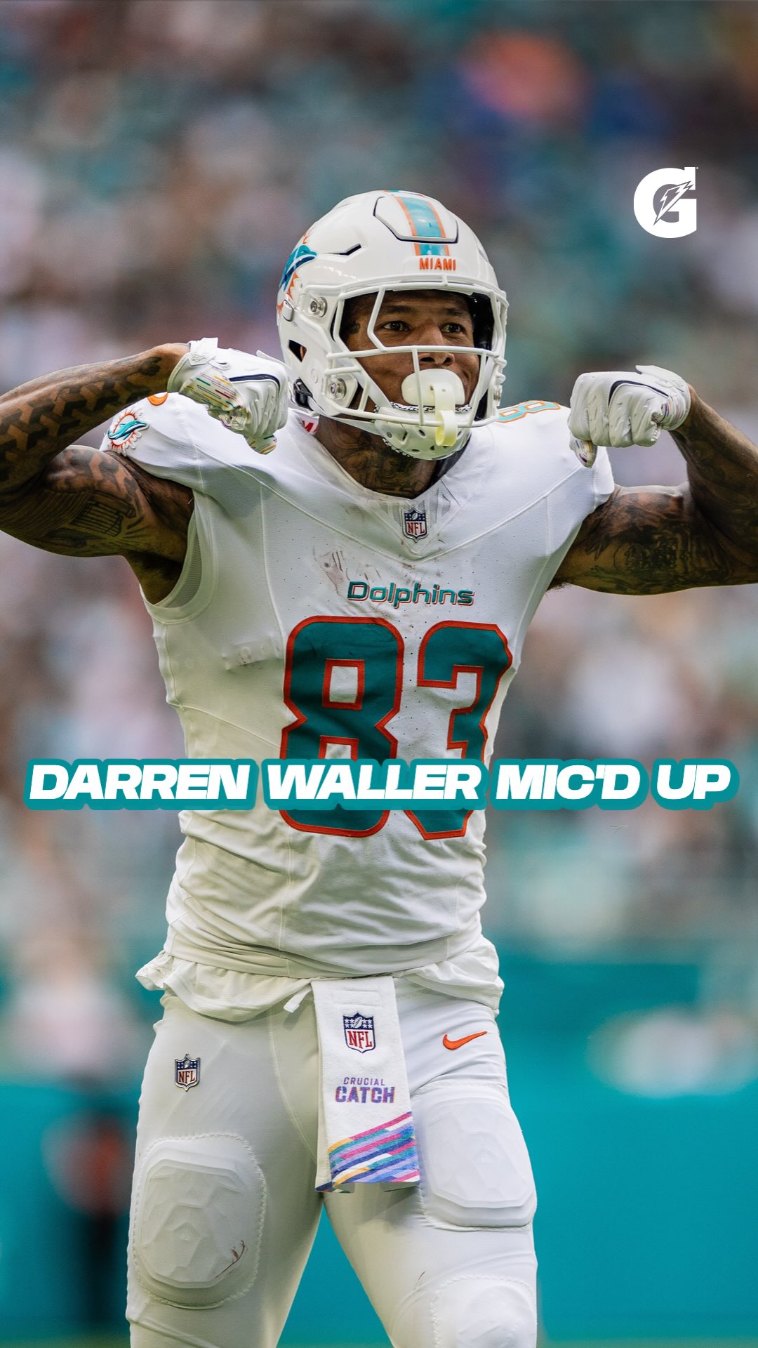 Instagram post by @rackkwall for Miami Dolphins. Caption reads: 4th TD in 3 games 👊

@rackkwall was on the 🎙️....