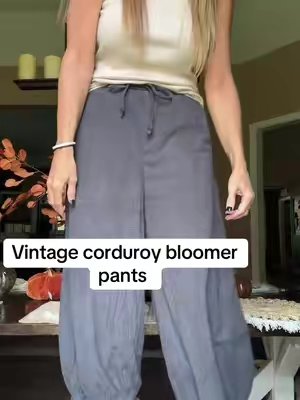 TikTok post by @kelmoore927 for UEU. Caption reads: [...] #corduroypants #fallpants #autumnfashion....