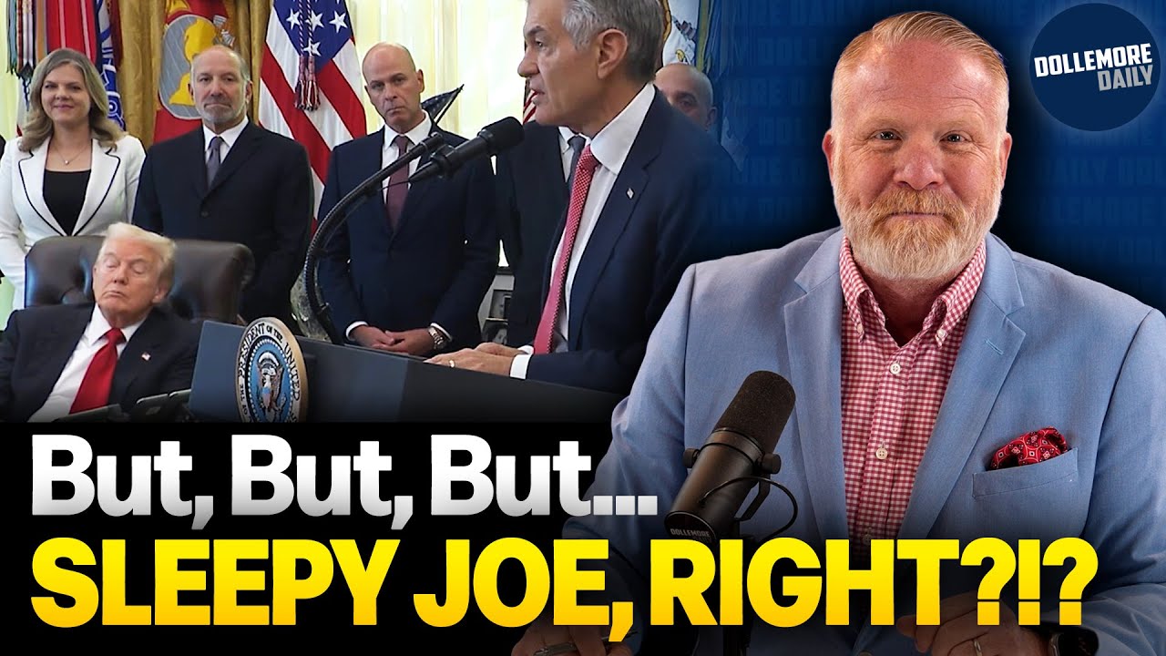 YouTube post by @dollemore for Sheath Underwear. Caption reads: Donald Trump PASSES OUT IN OVAL OFFICE!!!.