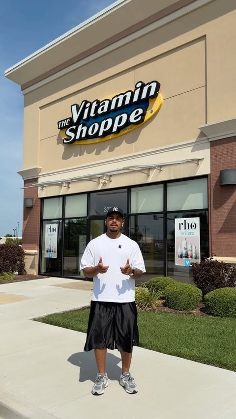 Instagram post by @landowavy for The Vitamin Shoppe. Caption reads: The new Functional Foods Section at @vitaminshoppe....