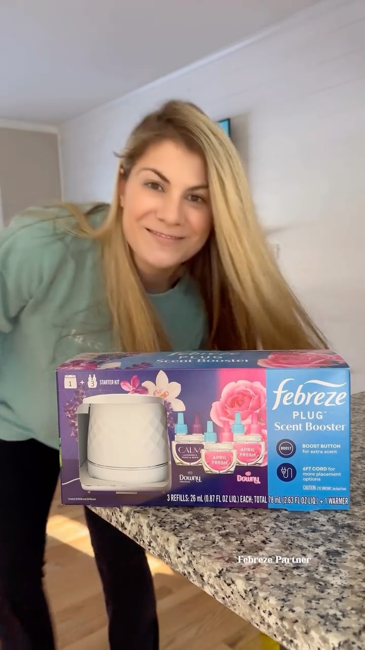 Instagram post by @karissastevens_ for Febreze. Caption reads: For those days when you need a little pick me up....