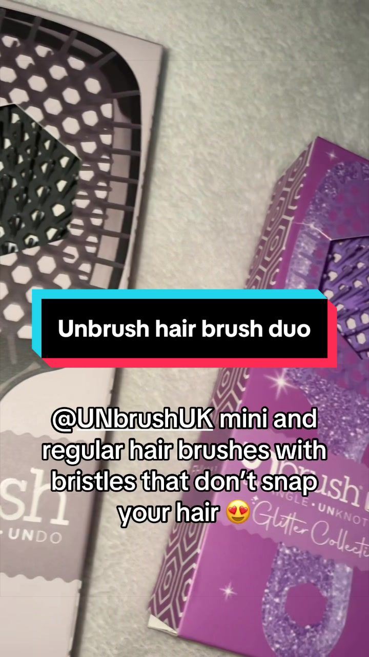 TikTok post by @codie.exox for Unbrush. Caption reads: @UnBrush mini and regular hair brushes. I love....
