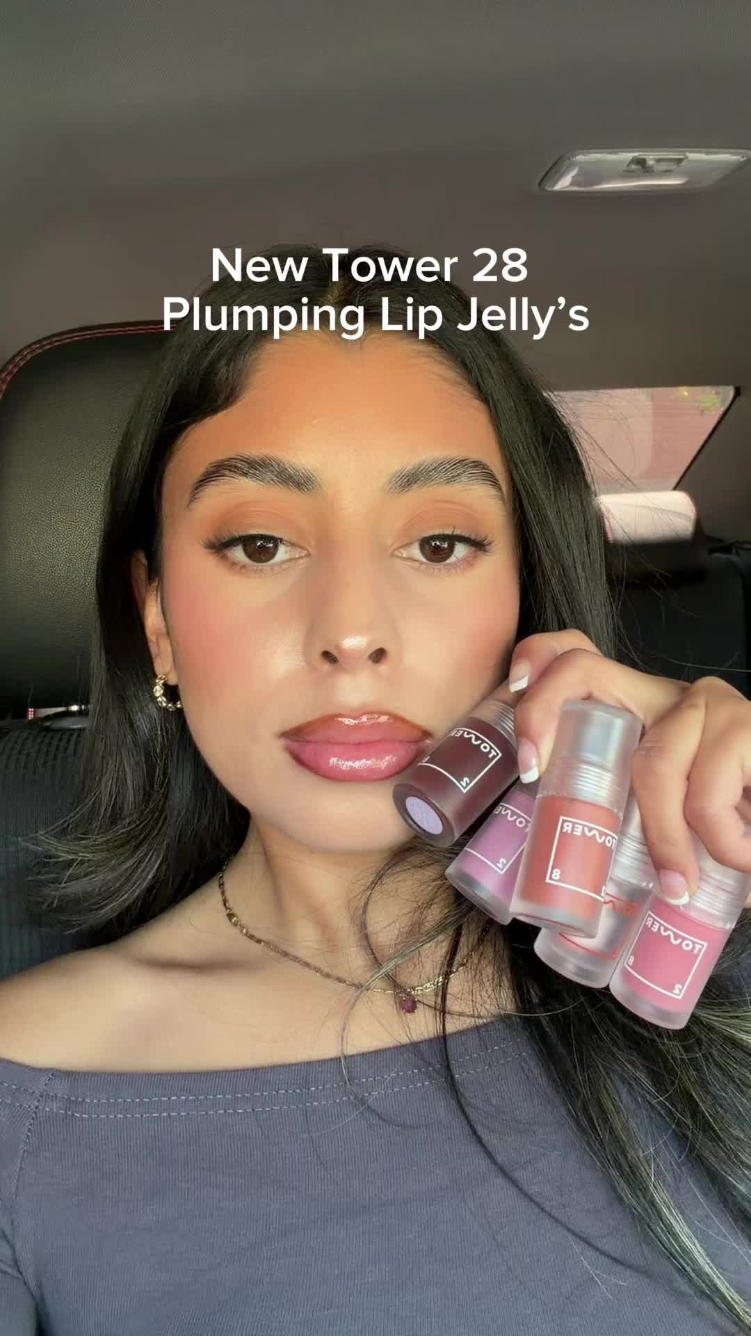 TikTok post by @faabanna for Tower 28 Beauty. Caption reads: [...] obsessed with these new @Tower 28 Beauty....