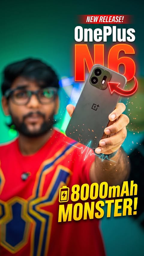 Instagram post by @rvtechtamil for OnePlus. Caption reads: New OnePlus N6🔥⚡️ #OnePlusN6 #OnePlus....