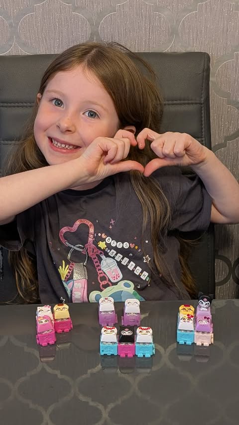 Instagram post by @wifeyslifestyle for Vivid Toy Group. Caption reads: Hello Kitty Clickeez AD | Emma had so much fun....