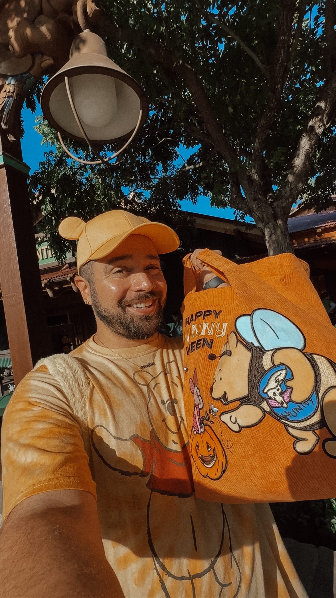 Instagram post by @blakespopnook for Disney Store. Caption reads: HAPPY HUNNY-WEEN!!! 🍯👻🎃🕷️ (there’s still more....