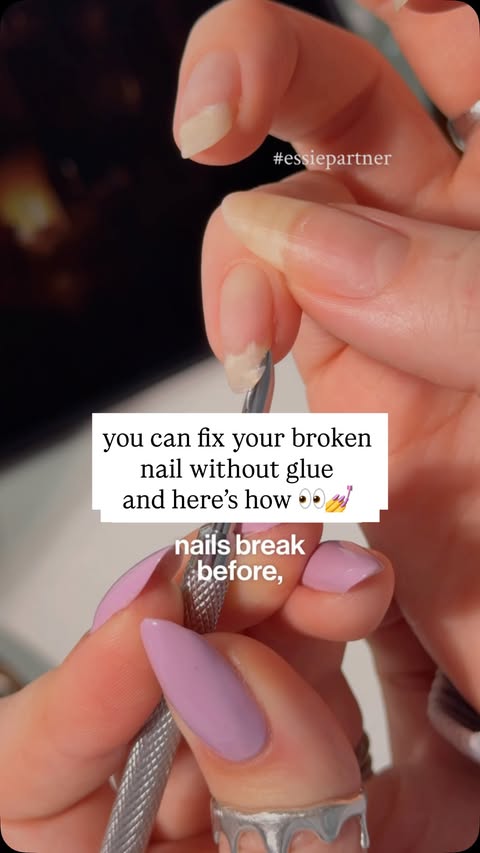 Instagram post by @thegraytergood for essie. Caption reads: {ad} kiss bad breakups goodbye 😘✂️🚫💅 @essie....