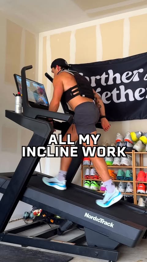 Instagram post by @jeremymille.r for NordicTrack. Caption reads: Get Faster by… Walking?? 🤔🚶

Walking uphill....