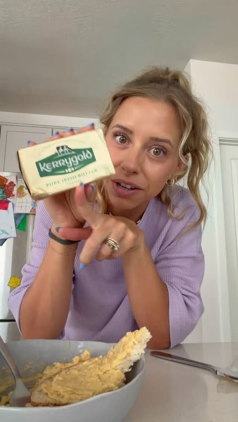 Instagram post by @hay_hess for Kerrygold. Caption reads: ​#AD COSTCO HAUL🐄 I loooove @kerrygoldusa salted....
